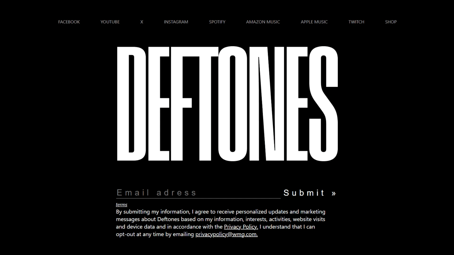 Deftones Website Clone